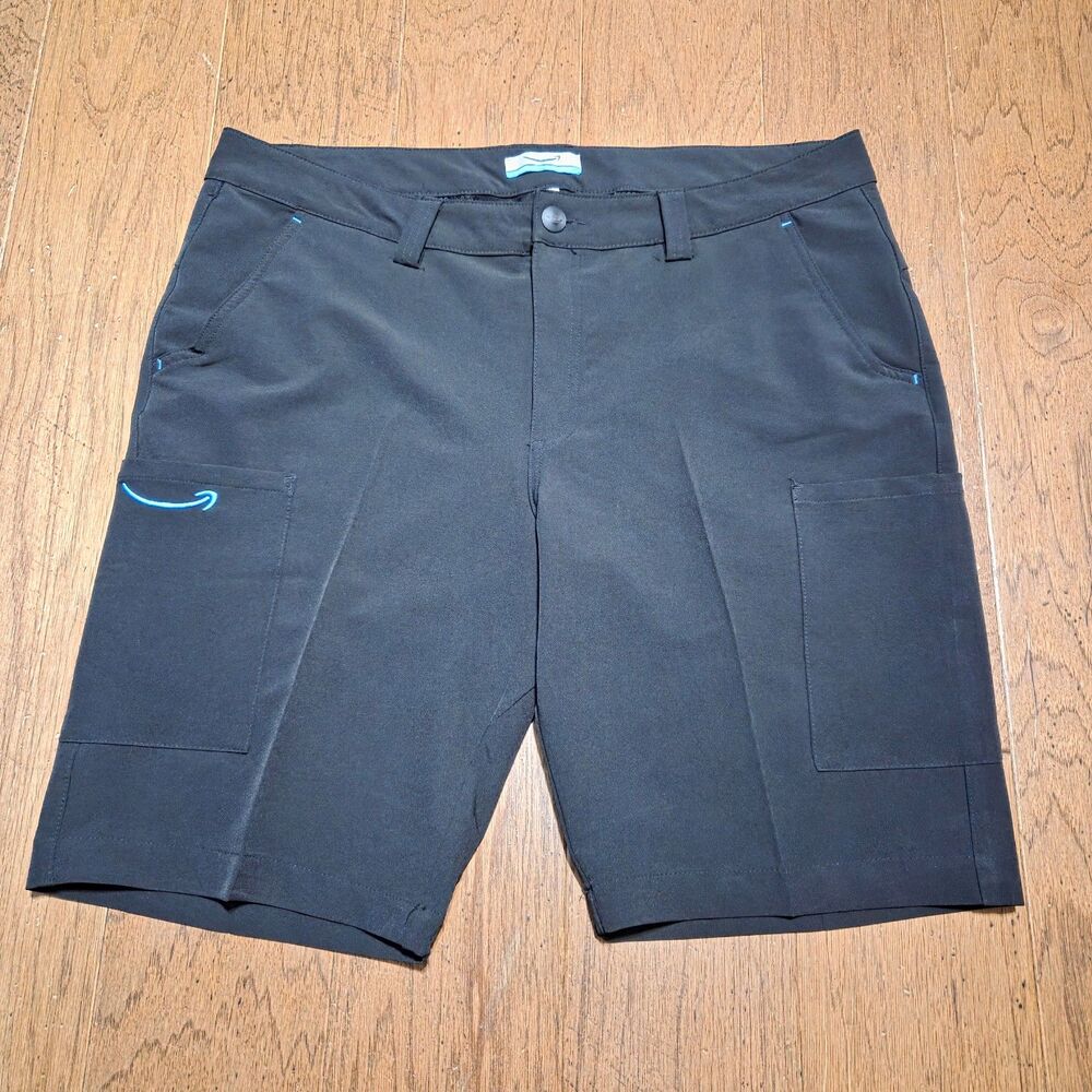 Amazon Luly Yang Shorts Men’s XL (36-38) Black Delivery Cargo Stretch Workwear